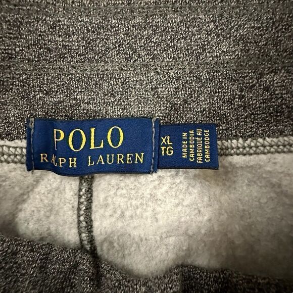 Polo Ralph Lauren ~ Grey Melange Sweatpants ~ drawstring waist and hem ~ sz XL - Picture 11 of 13